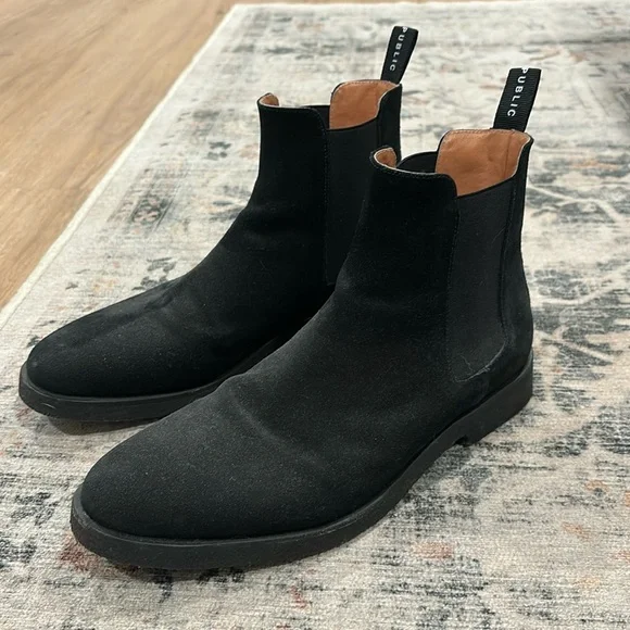 Men\'s Black Suede Chelsea Boots New Republic Amazon.com | New Republic Harvey Men main image 4